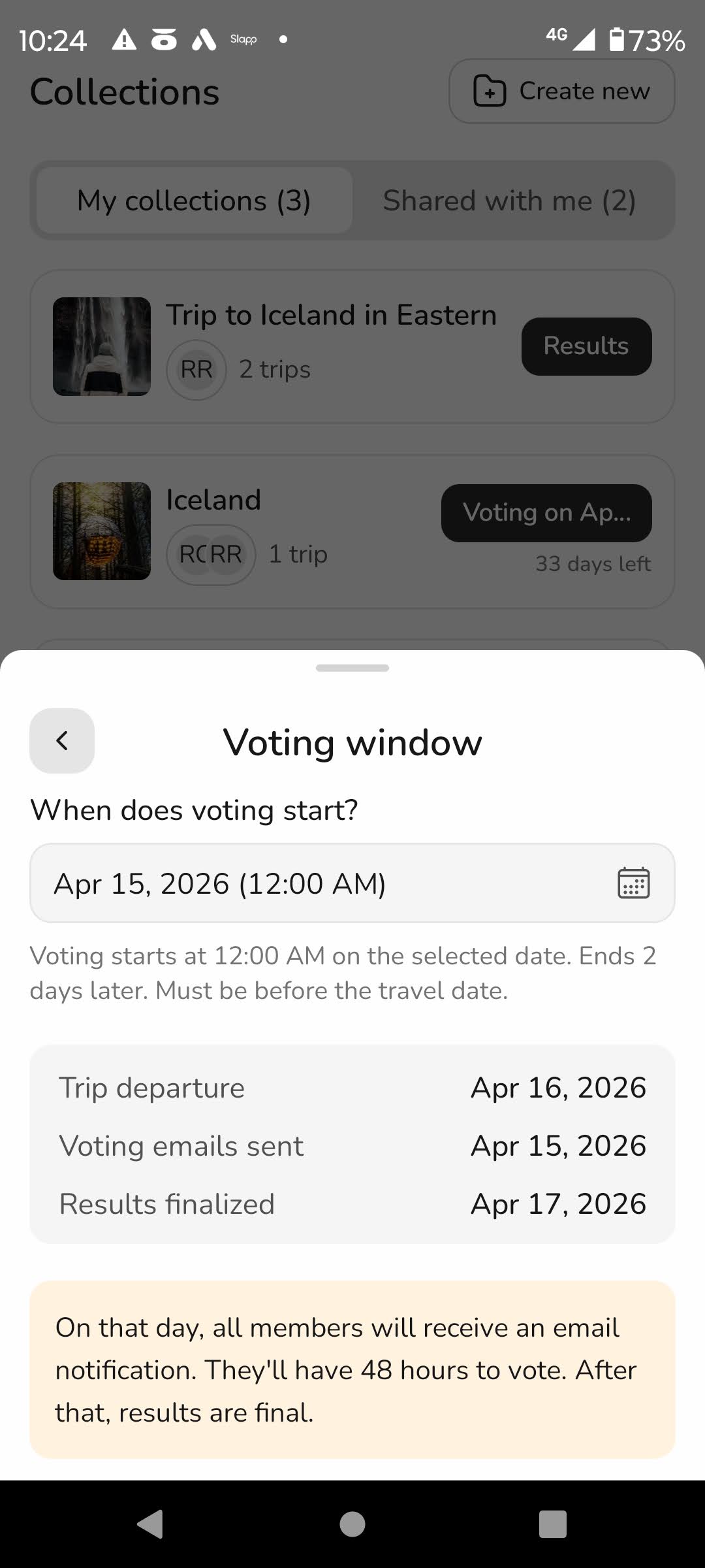 Vote Screen